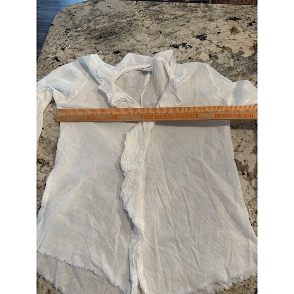 Begauze XL Ruffled White Gauzy Cotton top Romantic grunge fairy Boho Y2K India - Picture 4 of 10